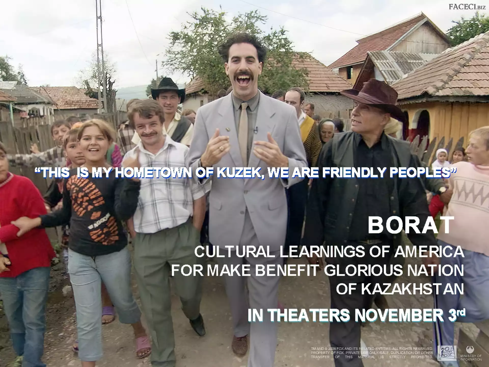 Borat, Sacha Baron Cohen, domy, ludzie
